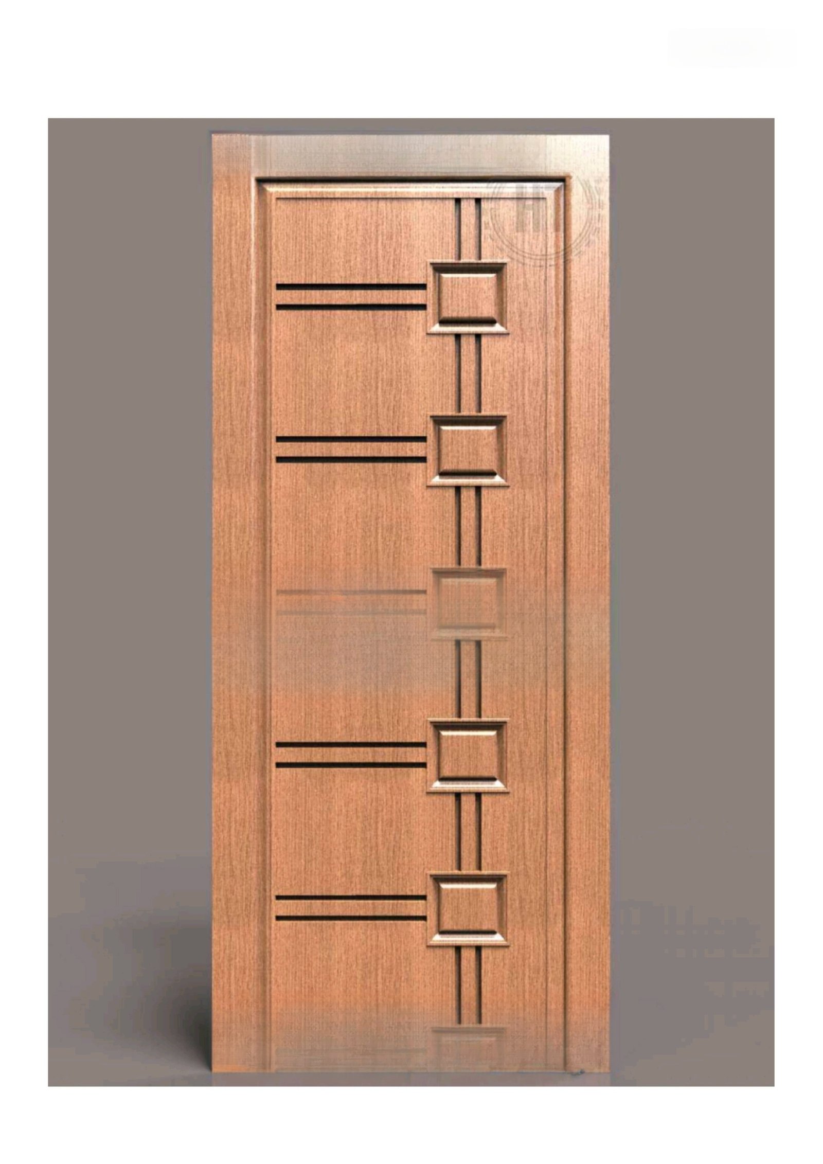 GSK HT - PAGE-28 Modern Minimalist Geometric Panel Door 3D Model